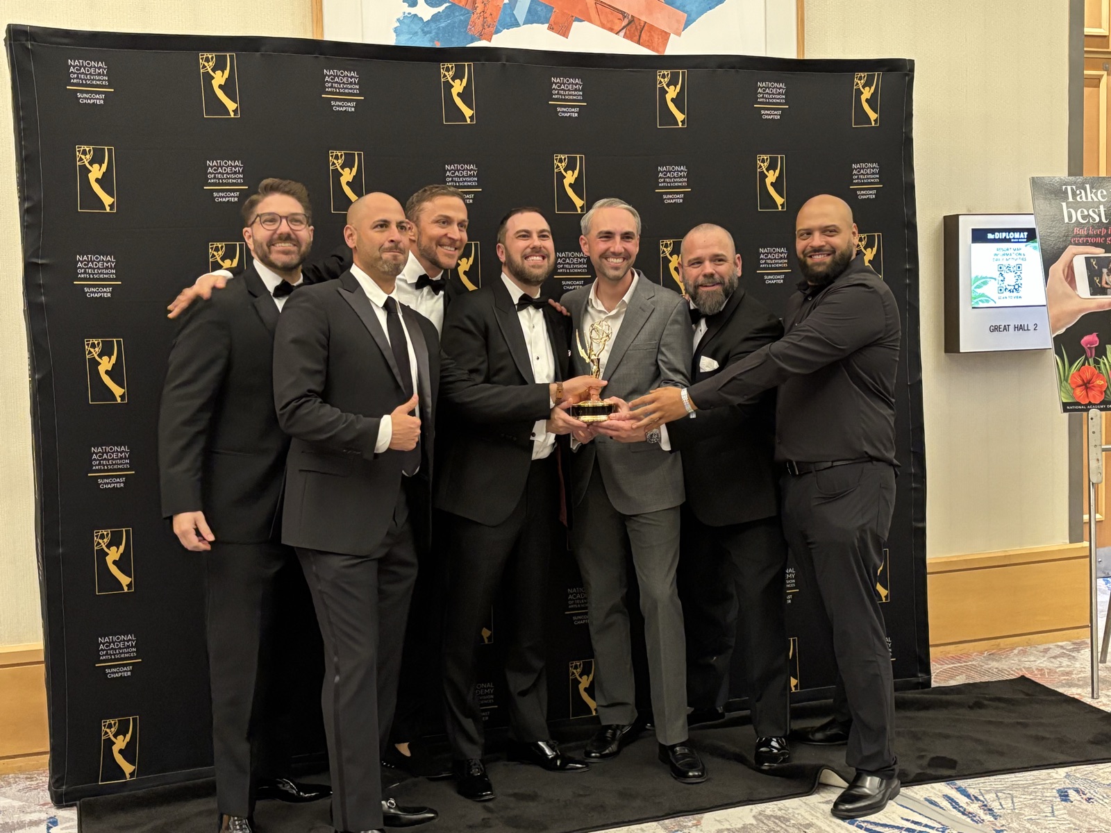 The team with the Emmy at the Suncoast Chapter awards